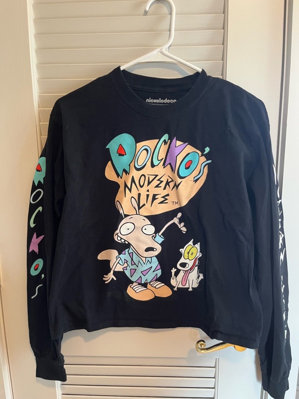 Nickelodeon Black Rocko's Modern Life Long-Sleeve Graphic Tee